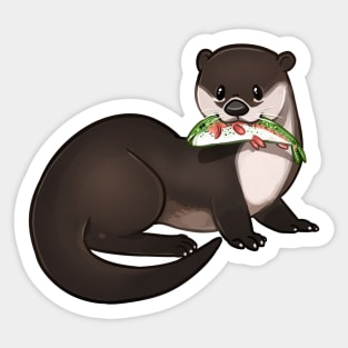 Fishy Otter Sticker